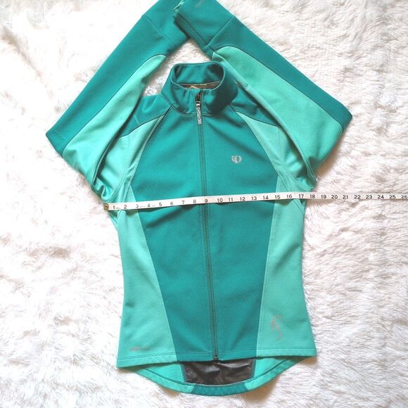 Pearl Izumi Elite Softshell Cycling Jacket Blue Green Teal Women's Small - Picture 9 of 16
